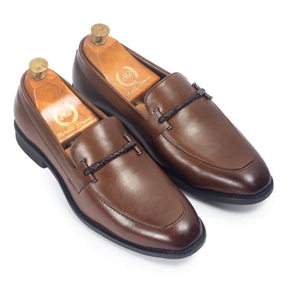 Italian Cut Knot Buckle Slipons (Tan)-EU 41 / UK 7 / Tan