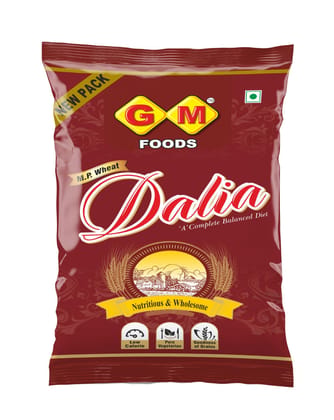 GM Foods MP Dalia 500g (Pack of 1)| Natural Broken Wheat for Healthy Digestion | High Fiber, Protein-Rich, Easy to Cook | Unpolished Gehu Dalia for Khichdi, Upma & Porridge | No Preservatives