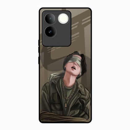 Blind Fold Glass Case for Vivo T2 Pro 5G