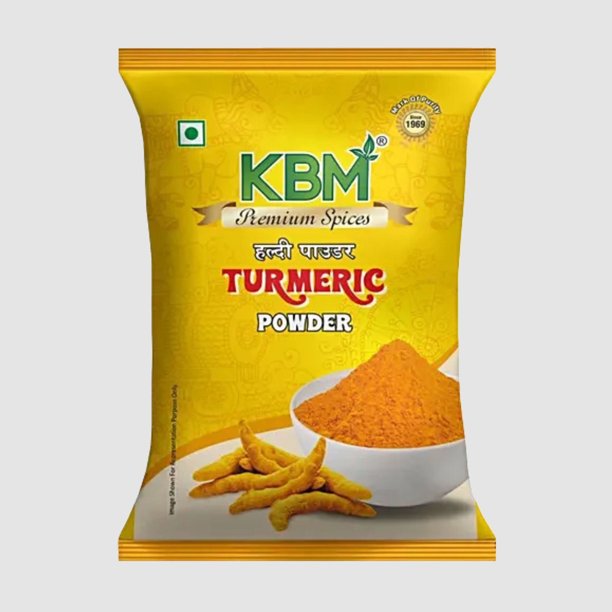 KBM Premium Spices Turmeric Powder, 100 gm Pouch