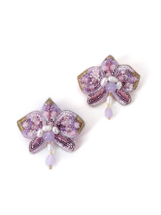 Lavender Rose Earrings