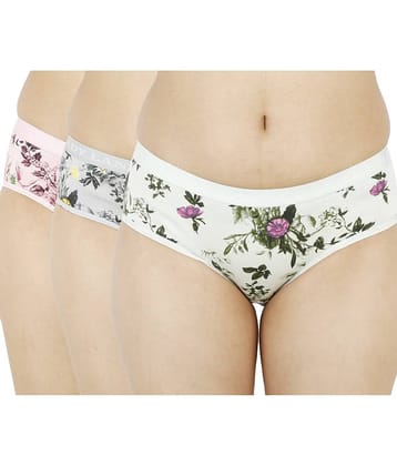 Ladyland Pack of 3 Cotton Hipster For Women ( Multicolor )