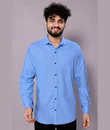 Anand Cotton Blend Regular Fit Solids Full Sleeves Men's Casual Shirt - Grey ( Pack of 1 )