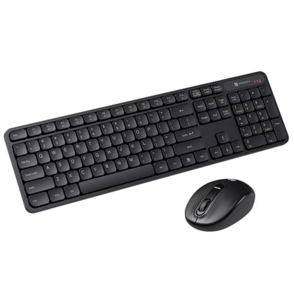 Portronics Key8 Combo, 2.4 GHz Wireless, Noise-free Operation, Large Keycaps, Adjustable DPI (Black)
