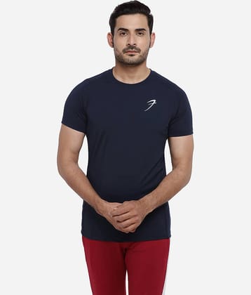 Fuaark - Navy Polyester Slim Fit Men's Sports T-Shirt ( Pack of 1 )