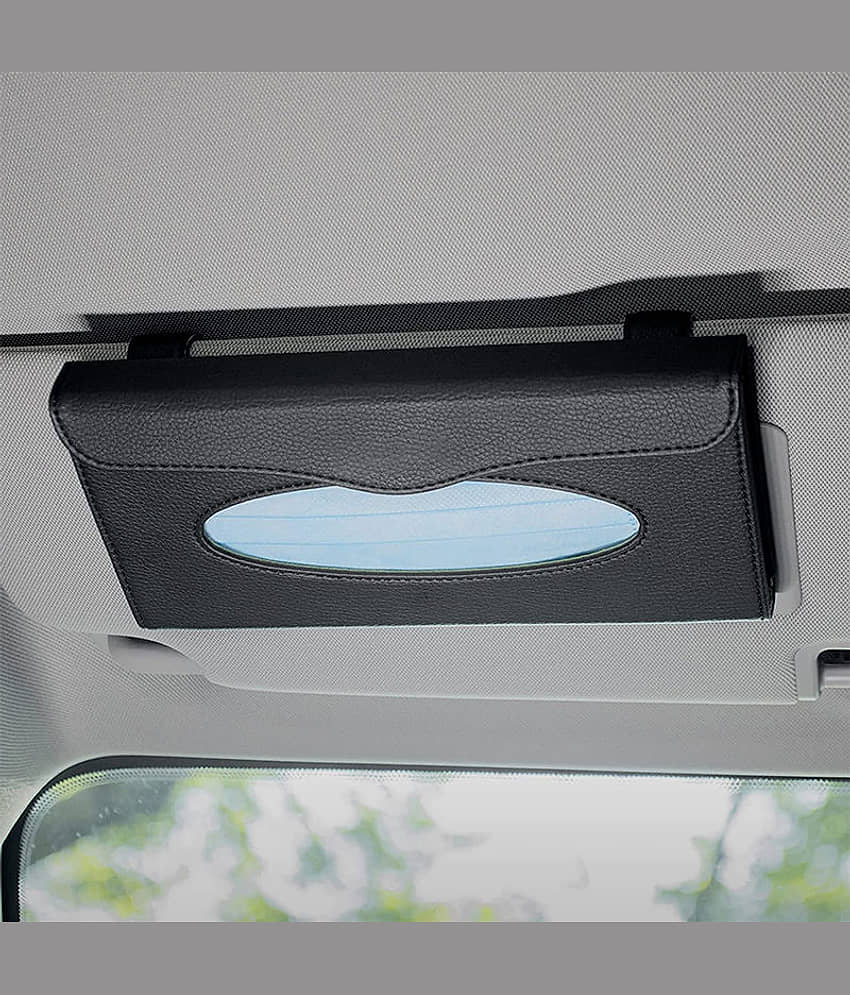 SIAGO Car Tissue Dispenser Leather Black