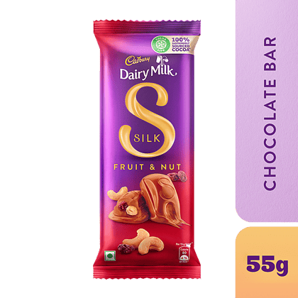 Cadbury Dairy Milk Silk Silk Fruit & Nut Chocolate Bar, 55 g