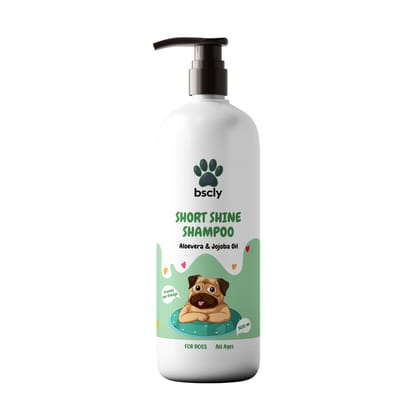 Bscly Short Shine Shampoo With Aloevera & Jojoba Oil, 500 ml