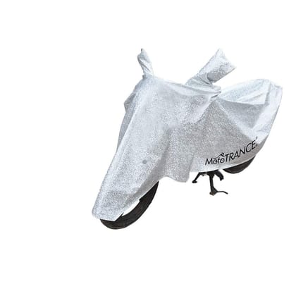 MotoTrance Aero Bike Body Covers For Hero Electric E-Sprint - Interlock-Stitched Waterproof and Heat Resistant with Mirror Pockets-Silver