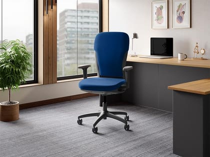 Motion High Back Knitted Fabric Ergonomic Office Chair (Royal Blue - Grey Body) (1-Year Warranty, Adjustable Armrest) Motion High Back Knitted Fabric Ergonomic Office Chair (Royal Blue - Grey Body) (1-Year Warranty, Adjustable Armrest)