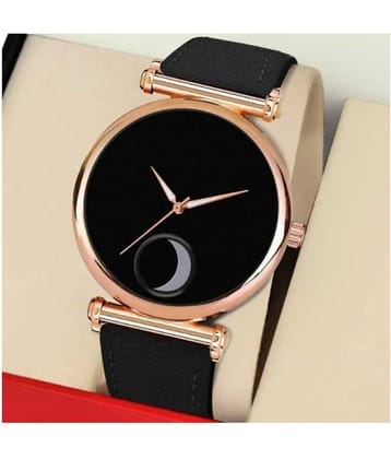 EMPERO - Black Leather Analog Men's Watch