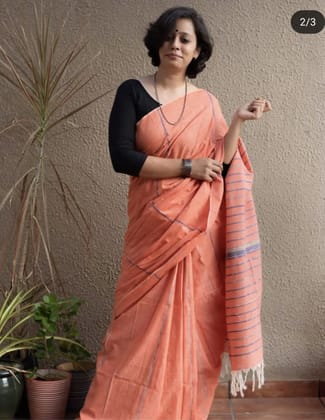 Summer Collection. Khadi  Khesh  Saree. With Blouse Piece Running .... Fabric-Khadi Cotton by Cotton. Soft and Comfortable Quality.