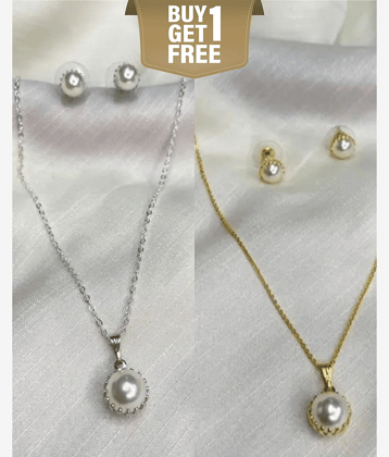 MGSV Gold Alloy Necklace Set ( Pack of 2 )
