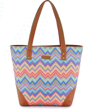 SAKWOODS Tote Bag Canvas Set of 1 ( Multicolor )