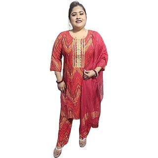 Women Viscose Rayon Kurta Pant Dupatta Set Women Viscose Rayon Kurta Pant Dupatta Set