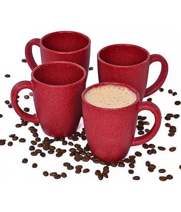 iview kitchenware Coffee/Tea/Milk/Chai Plastic Coffee Mug 300 mL ( Pack of 4 )