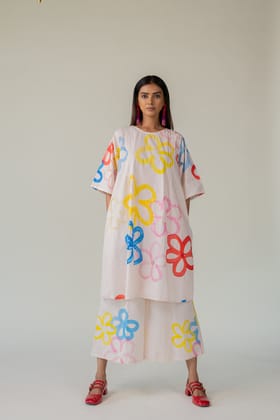 Bubble Bloom Embroidered Co-Ord-S
