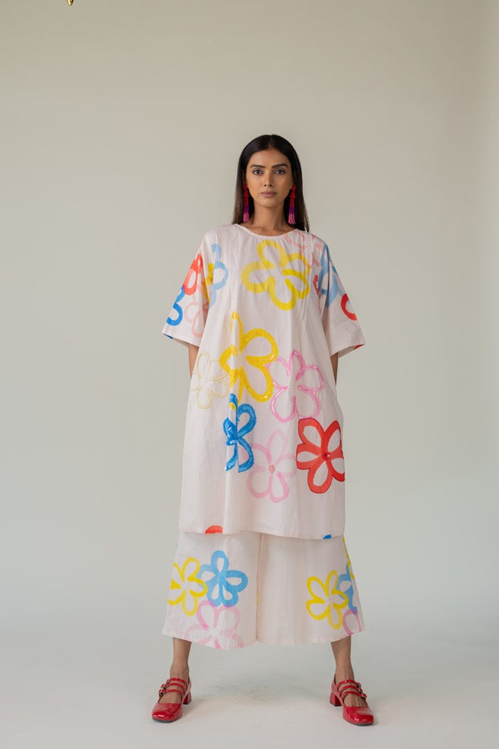 Bubble Bloom Embroidered Co-Ord-S