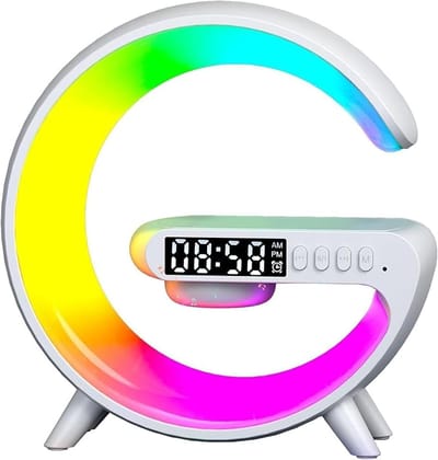 MEHRAAZ STORE G-Shape RGB Light Bluetooth Speaker: The Smart Alarm Clock for Bedroom, Living Room, and Game Room