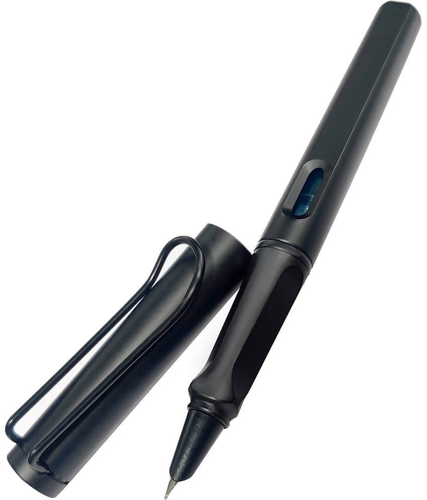 UJJi Fountain Pen in Plastic Fine Point Cap Open Design with Ink Suction (Blue Ink) Fountain Pen