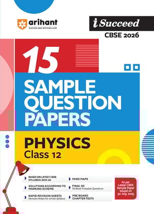 Arihant isuccess 15 Sample question paper Physics Class 12 ||2026 Examinations ||asp12phys [Paperback] [Oct 30, 2024] arihant