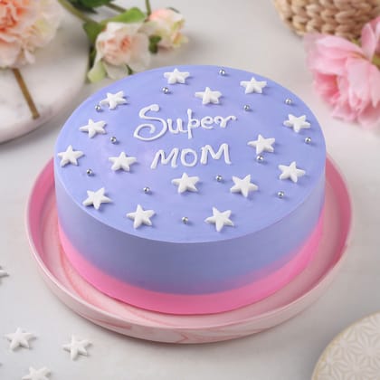 Starry Night Super Mom Cake For Birthdays