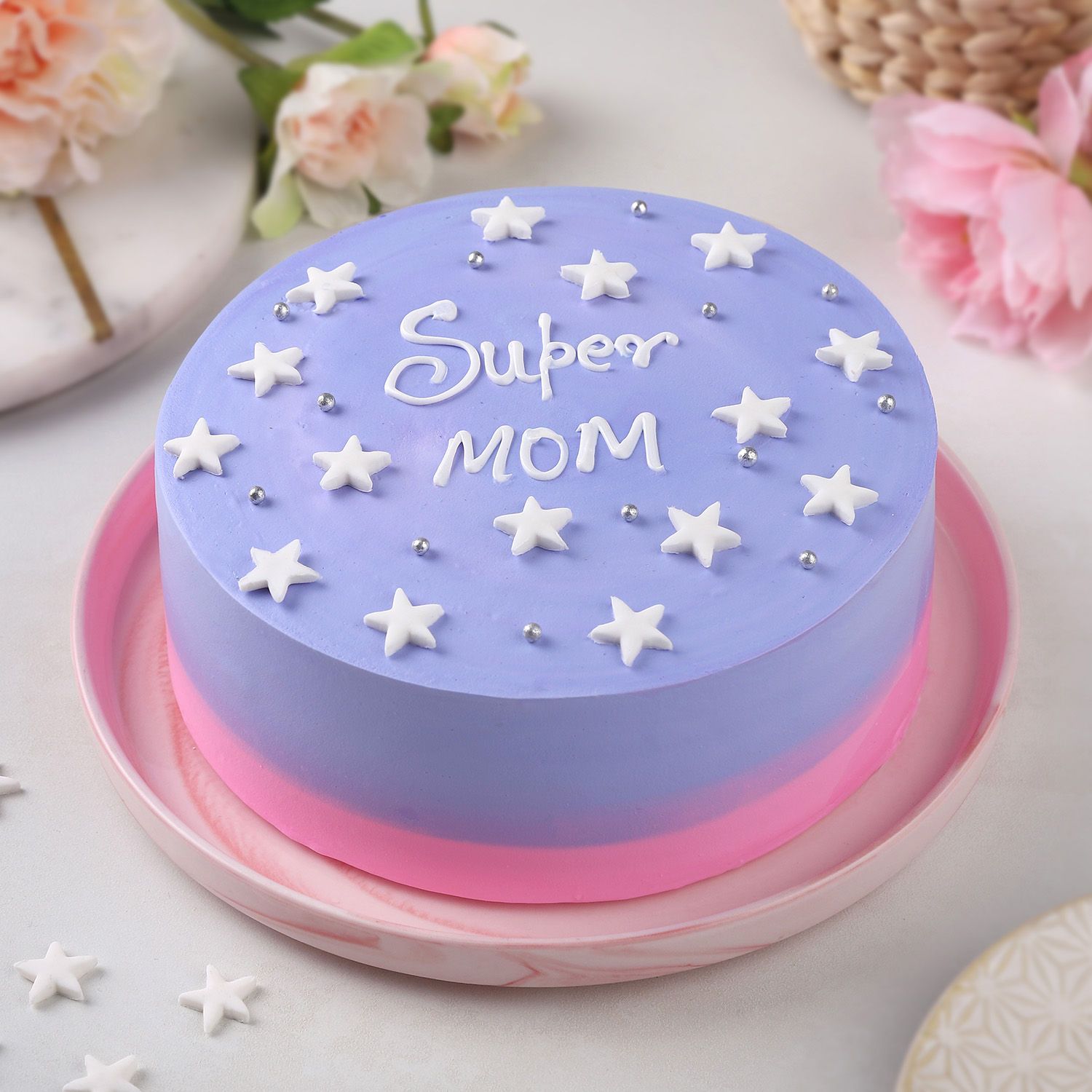 Starry Night Super Mom Cake For Birthdays