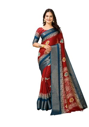 Women's Soft Marshmallow Kalamkari Print Saree
