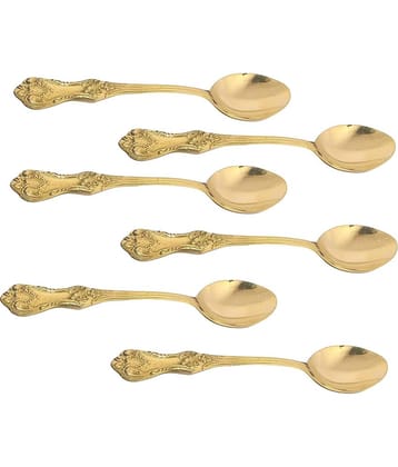 A & H ENTERPRISES - Brass Brass Tea Spoon ( Pack of 6 )