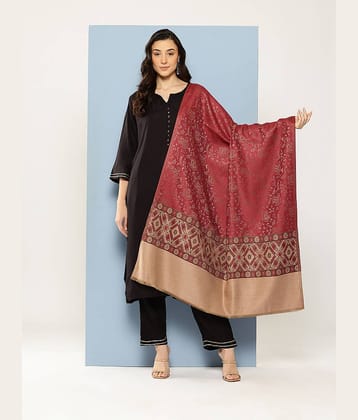 Aarika Red Self Design Shawl - ( Pack of 1 )