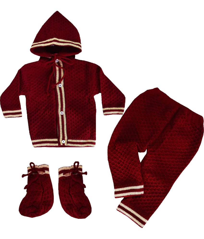 LITTLE PANDA Single Unisex for Baby Woollen Pullover ( Peach )