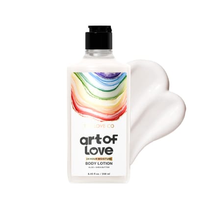THE LOVE CO. Art of Love Body Lotion for Women 250ml | Floral Fragrance | Deep Moisturizing, Non-Sticky Formula | Luxury Body Care Gift THE LOVE CO. Art of Love Body Lotion for Women 250ml | Floral Fragrance | Deep Moisturizing, Non-Sticky Formula | Luxu