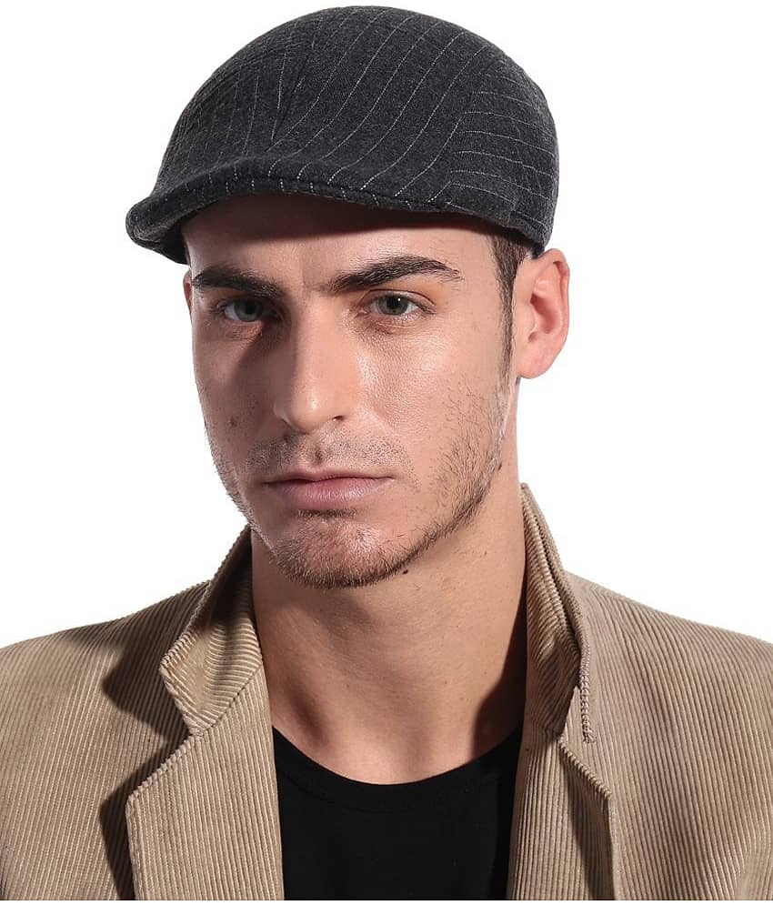 Bizarro Good Looking Gray Woollen Cap For Men