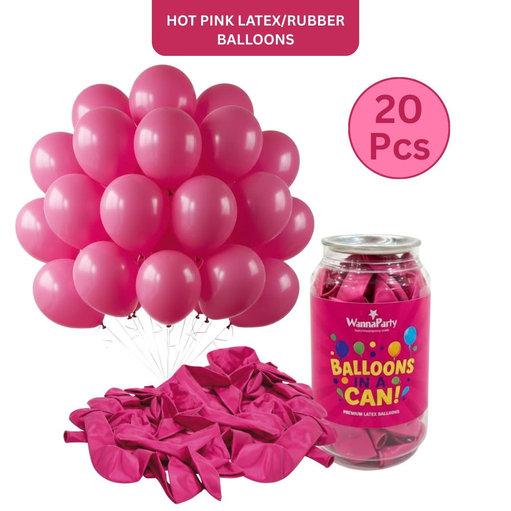 Hot Pink Latex Balloons 10" - 20PC - Party and Festive Needs | Buy online on ZillyBuy