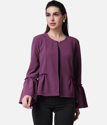 POPWINGS Polyester Blend Women's Shrugs - Purple ( Single )
