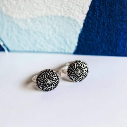 Mandala Toe rings - Silver Plated | Sarichka