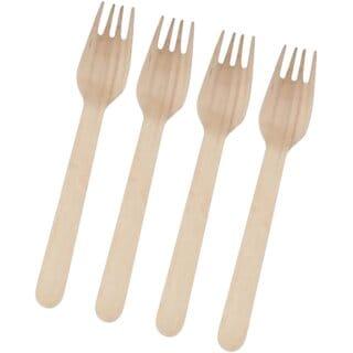 Wooden fork 14cm -100 pcs pack
