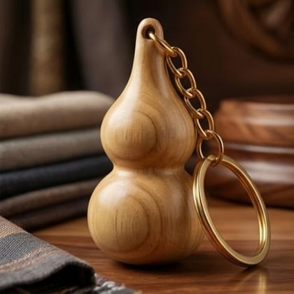 Handcrafted Wooden Gourd Keychain (1 Piece) Handcrafted Wooden Gourd Keychain (1 Piece)