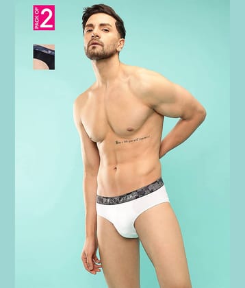 John Players Pack of 2 Cotton Blend Briefs For Men's ( Multicolor )