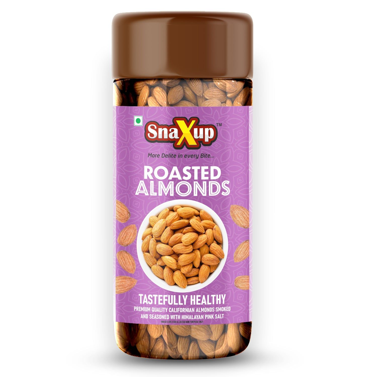 SnaXup Roasted Californian Almonds 130Gm