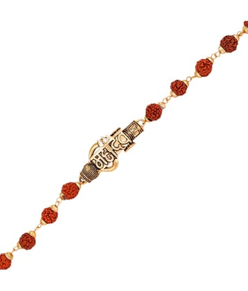 FASHION FRILL - Gold Men's Religious Bracelet ( Pack of 1 )