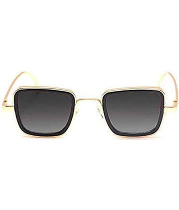 Kanny Devis - Gold Rectangular Sunglasses ( Pack of 1 )