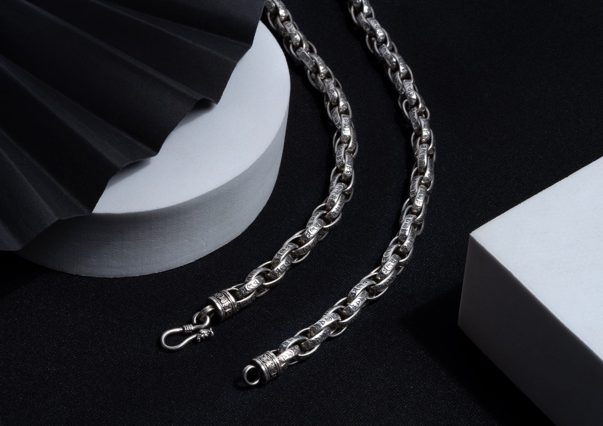 Cosmic Chant Oxidised Silver Chain
