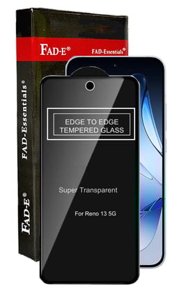 FAD-E Tempered Glass Screen Protector Guard for OPPO Reno 13 5G / Reno13 (Transparent)