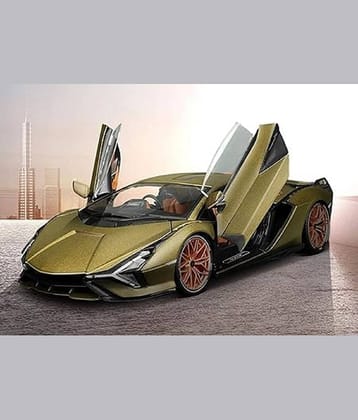 FEDIFU Alloy Metal Pull Back Die Cast Car 1:32 Lamborgini Miletry Diecast Metal Pullback Toy Car With Openable Doors & Light, Music Boys Gifts Toys For Kids,Green