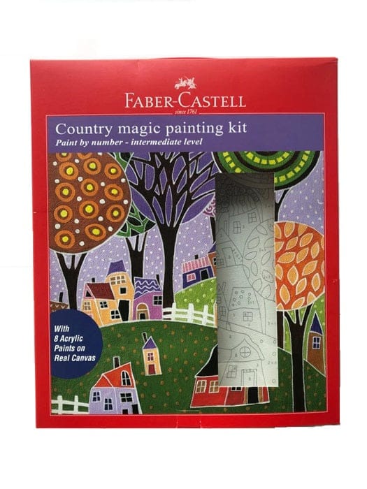 Faber Castell Paint By Number Kits (Choose Design)-COUNTRY MAGIC