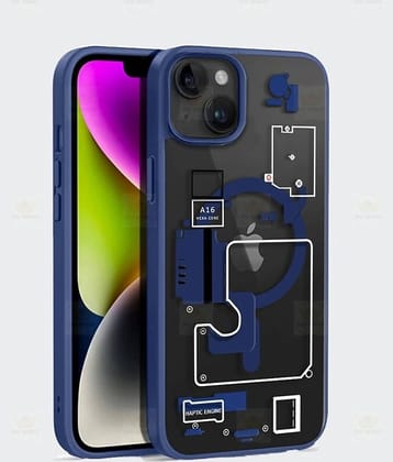 BIG WINGS Blue Printed Back Cover Polycarbonate Compatible For Apple iPhone 14 Plus ( Pack of 1 )