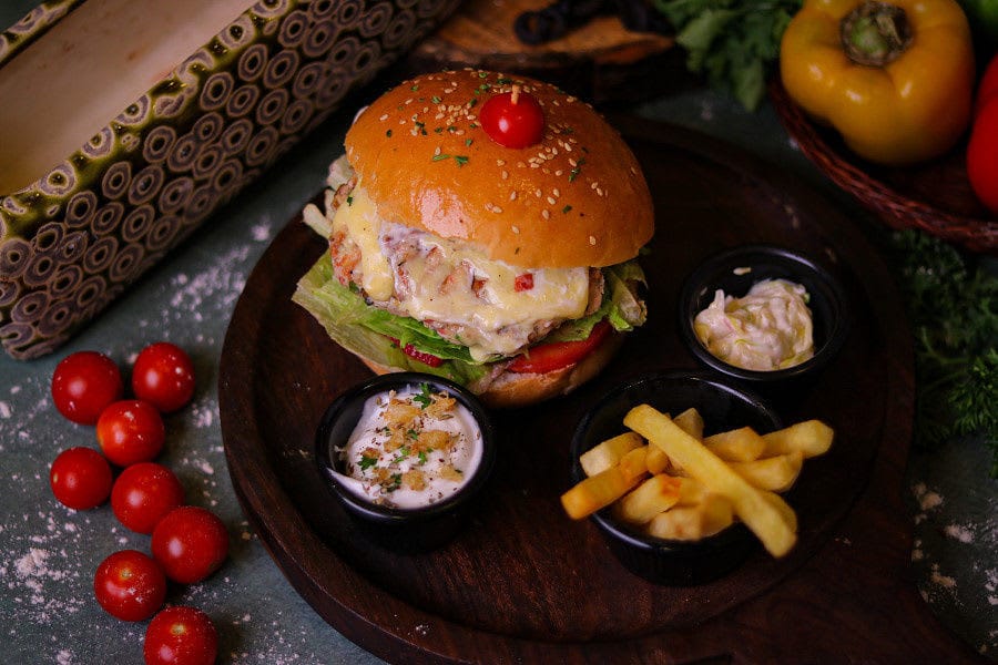 Chicken huge size burger