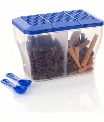 MAGICSPOON Plastic Blue Multi-Purpose Container ( Set of 1 )