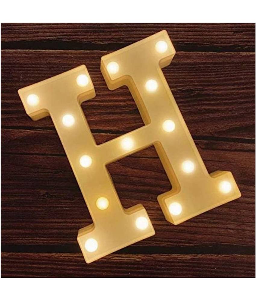 MIRADH LED Marquee Lights, Sign Letter-H , LED Strips Yellow
